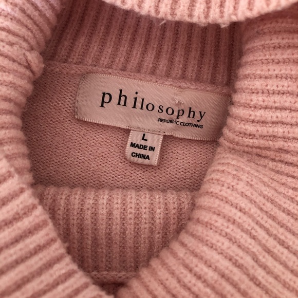 NEW light pink philosophy turtleneck sweater - Picture 8 of 10